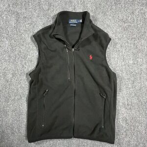 Polo Ralph Lauren Men's Black Fleece Performance Vest Size LARGE